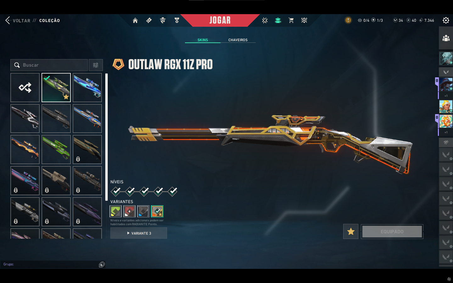 Conta Valorant Full Skins Raras + Facas | Alto Nível | R$1.500 (Negociável)