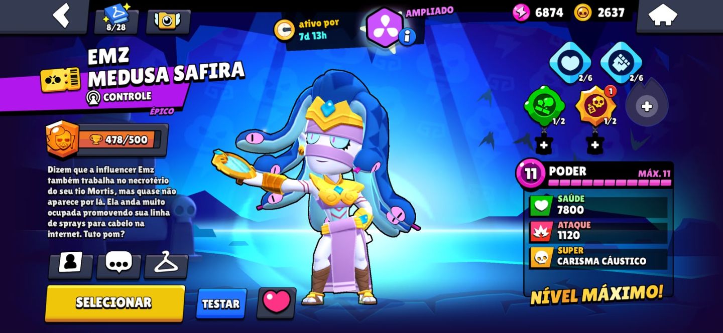 CONTA BRAWL STARS COM MUITAS SKINS E BRAWLERS UPADOS