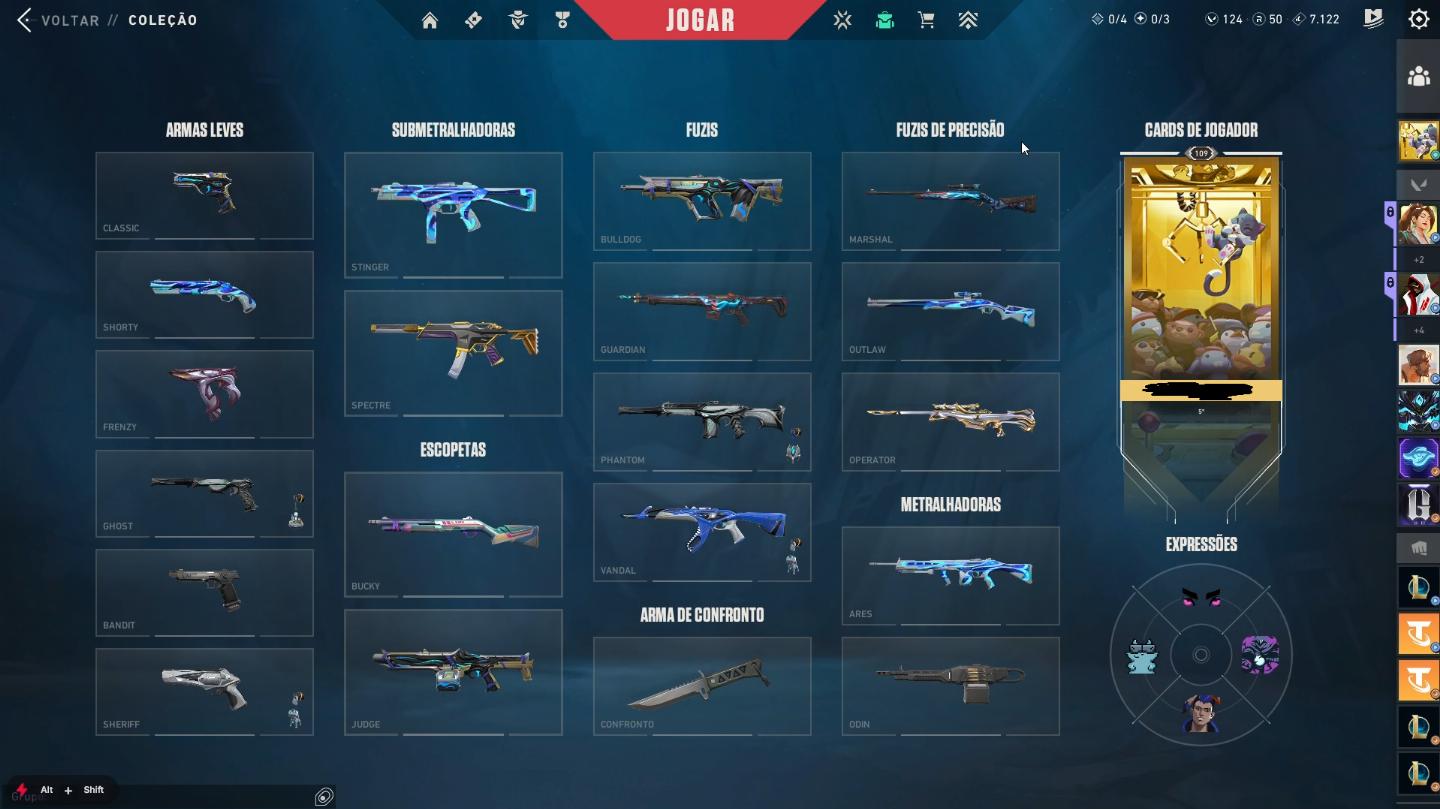 Conta Valorant com Xenocaçadora e muitas skins
