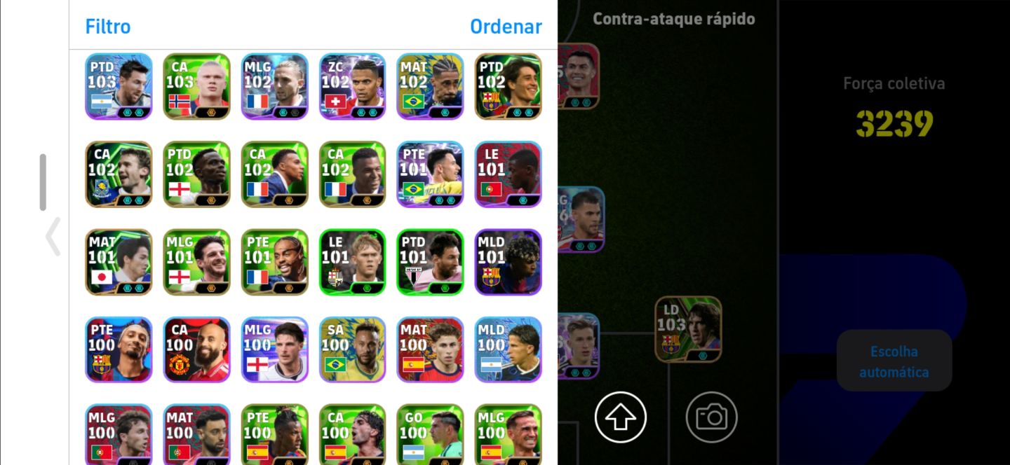 CONTA EFOOTBALL MOBILE MUITO FORTE | FORÇA COLETIVA 3246 | ELENCO TOP! Cr7 Ibrah