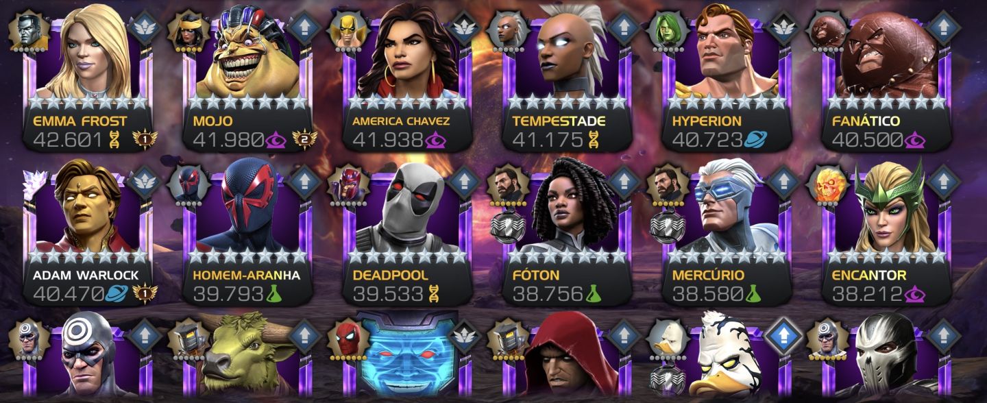 Conta Marvel Torneio de Campeões Nível 66 Marvel Contest of Champions Account