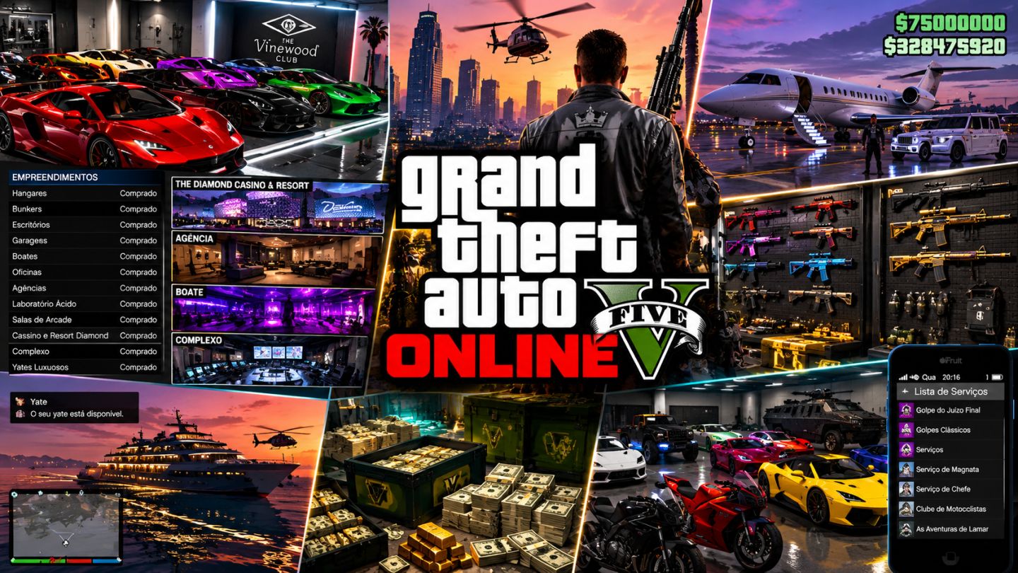 CONTA GTA 5 ONLINE PC | ROCKSTAR + EMAIL | FULL ACESSO | MENOR PREÇO
