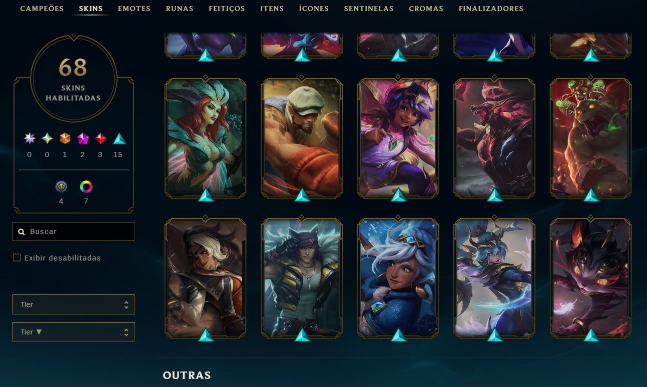 CONTA LOL SKIN ULTIMATE SERAPHINE KDA FIZZ DOGUINHO PRES ORIANNA LENDA ASCENDIDA