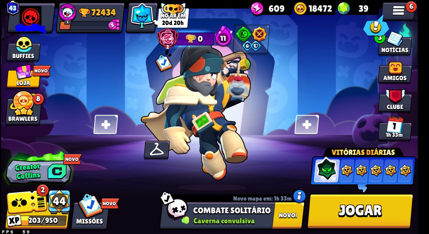 CONTA BRAWL STARS OG | 72K TROFÉUS | LENDÁRIO I BEST | 107 BRAWLERS (49 P11) | M