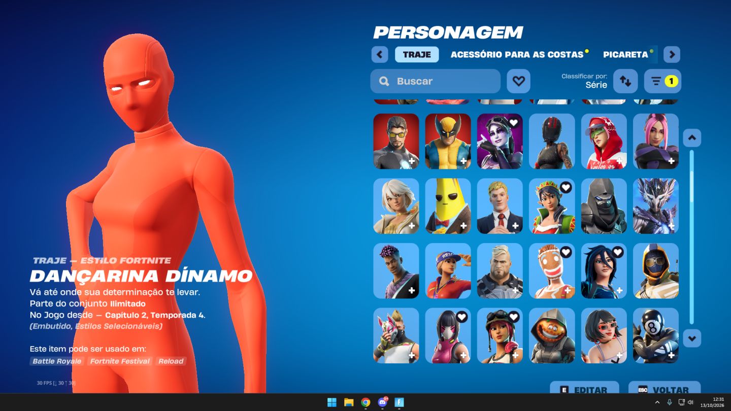 Conta de fortnite OG (+30 Skins compradas, e pacotes exclusivos)