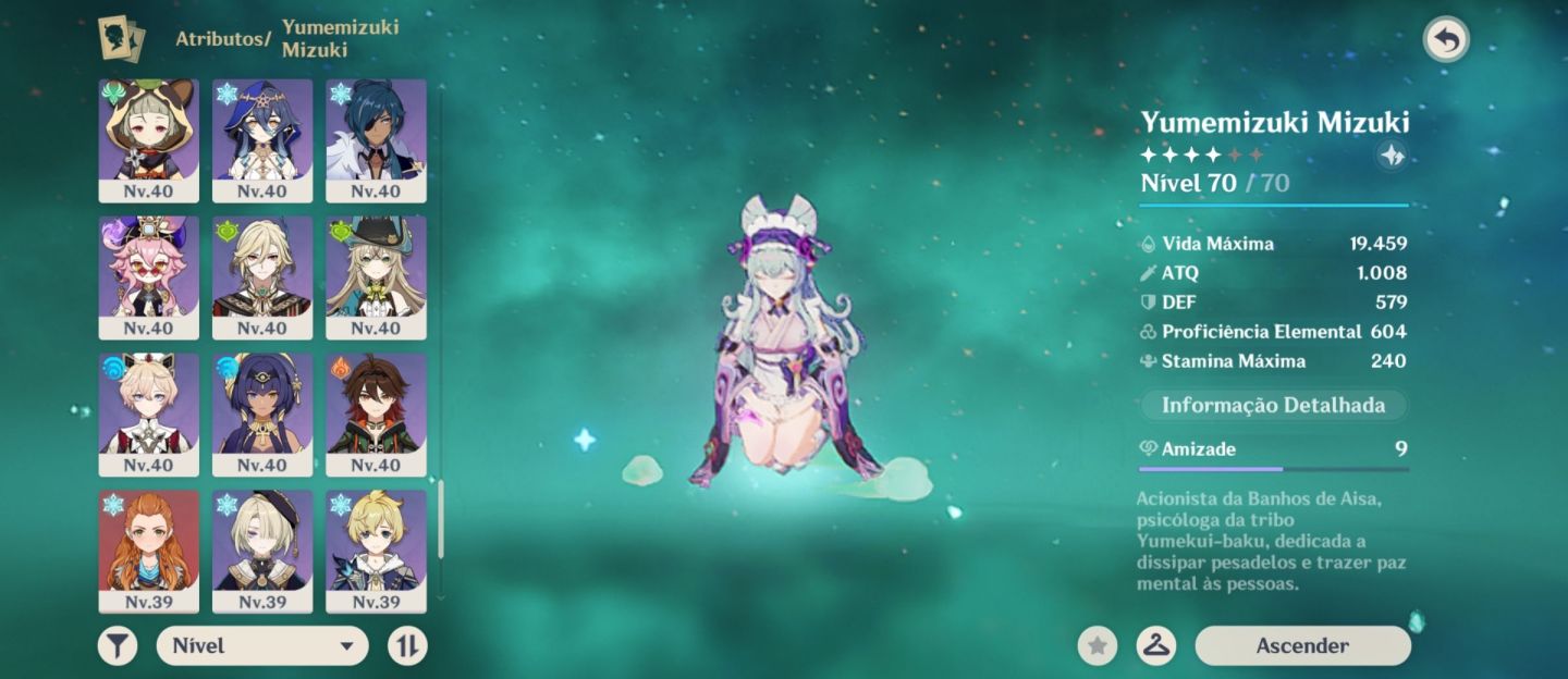 CONTA GENSHIN IMPACT AR60 | 86 PERSONAGENS | FURINA C2R1 | MUITAS ASSINATURAS