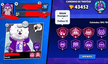 Conta brawl stars com todos os brawlers, skin edgar bakugo
