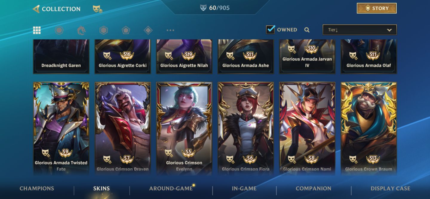 Conta Wild Rift Diamante com 60 Skins