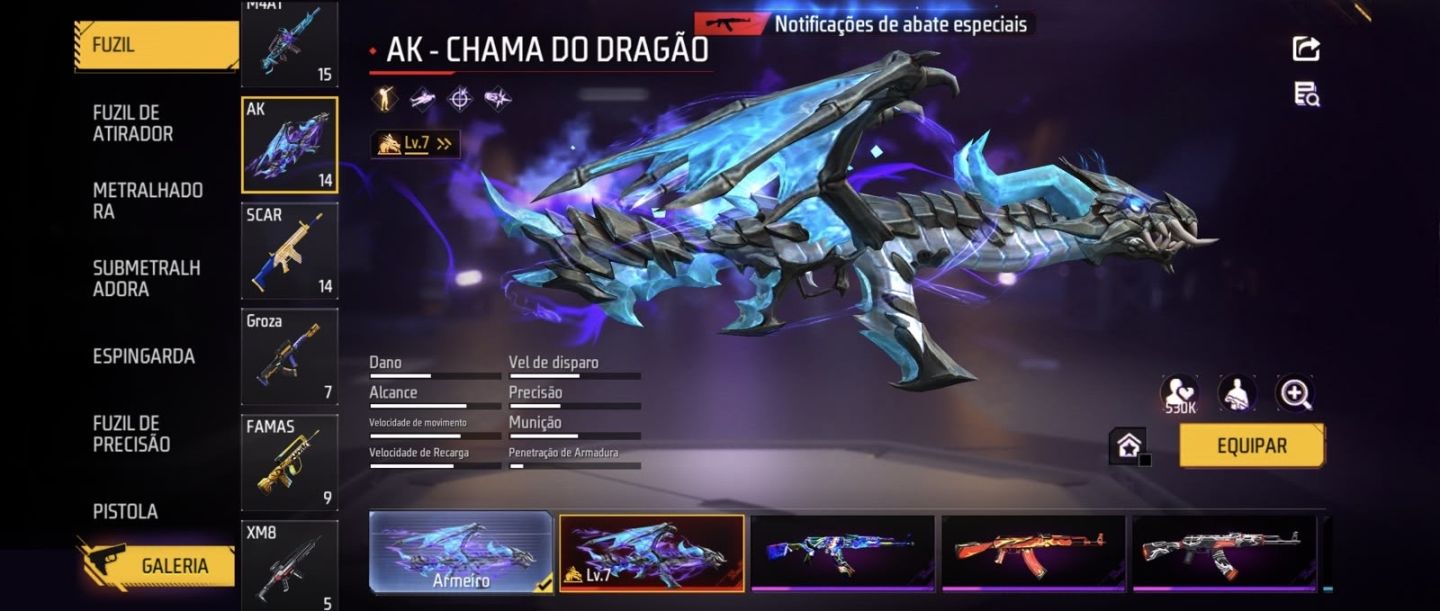 Conta ff lvl 70 6 anos de criação