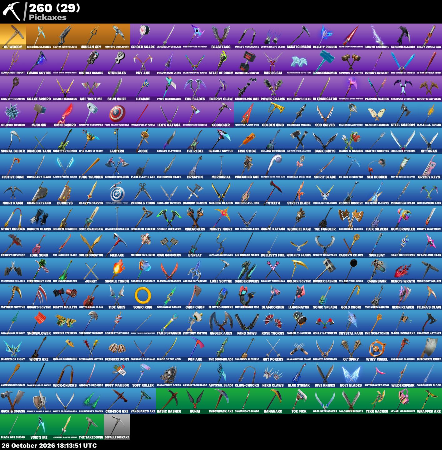 215 Skins | Skull Trooper | Galaxy Scout | Red Knight | Omegarok | Gold Mid/Bru