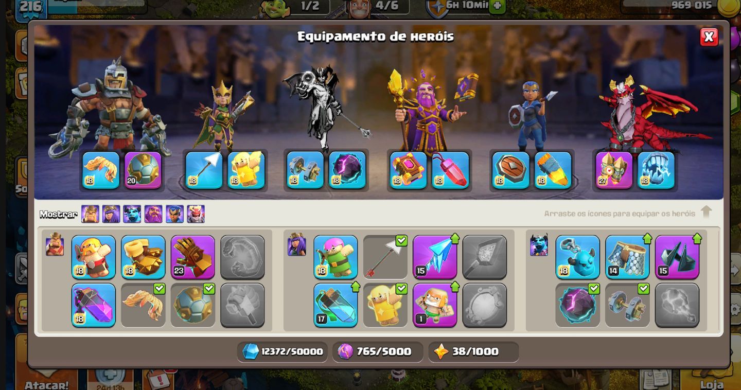 CONTA CLASH OF CLANS CV18 NÍVEL 216 | BASE DO CONSTRUTOR FULL MAX