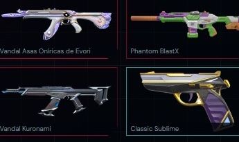 Conta de valorant com 107 skins e 8 facas