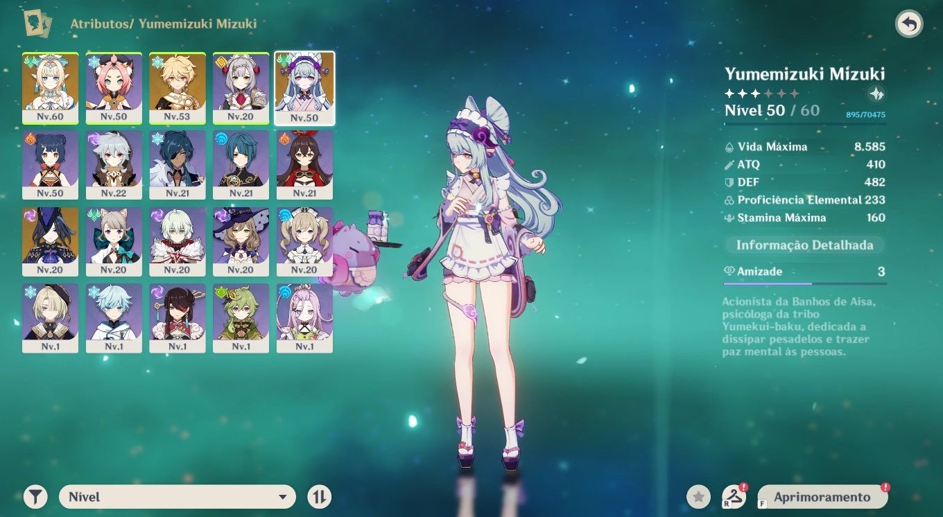 Genshin Vesna + Clorinde + Mizuki AR32 F2P server américa S/ Vínculos