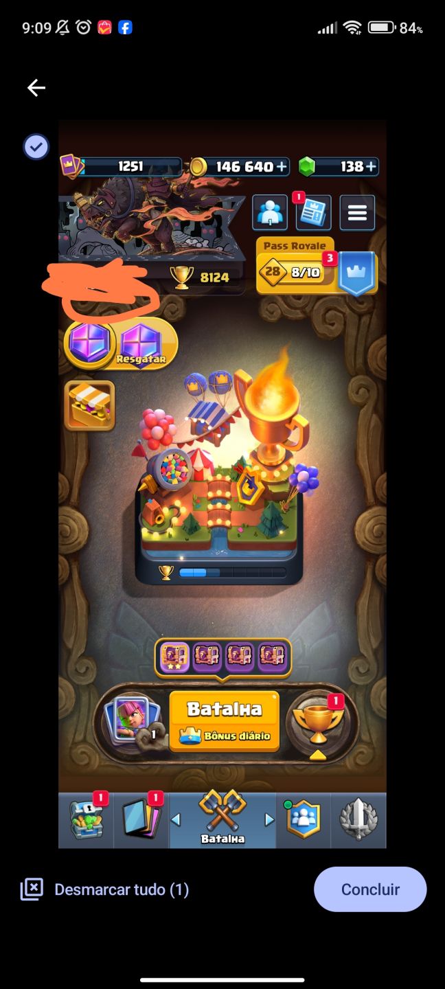 Conta de Clash Royale e Brawl Stars, 2 em 1