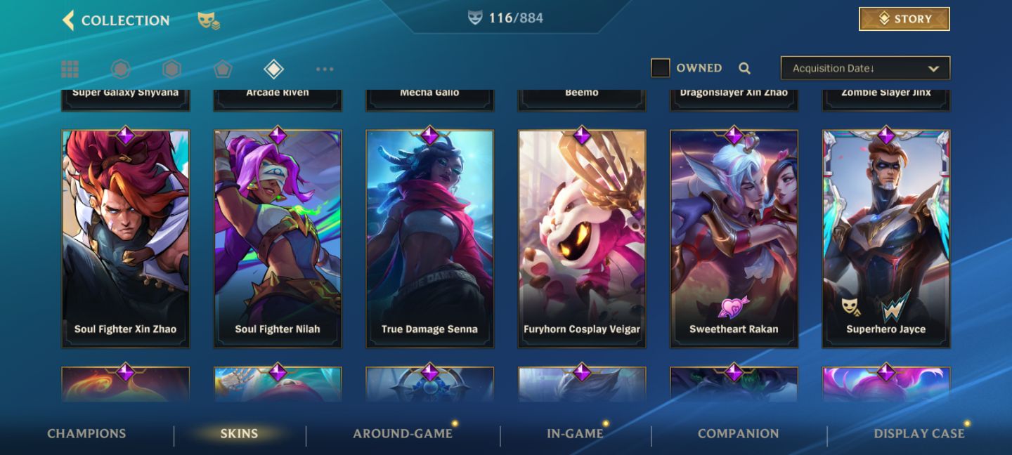 WILD RIFT - EX Monarca - 116 Skins - Yasuo Rosa de Cristal - Full Champs.