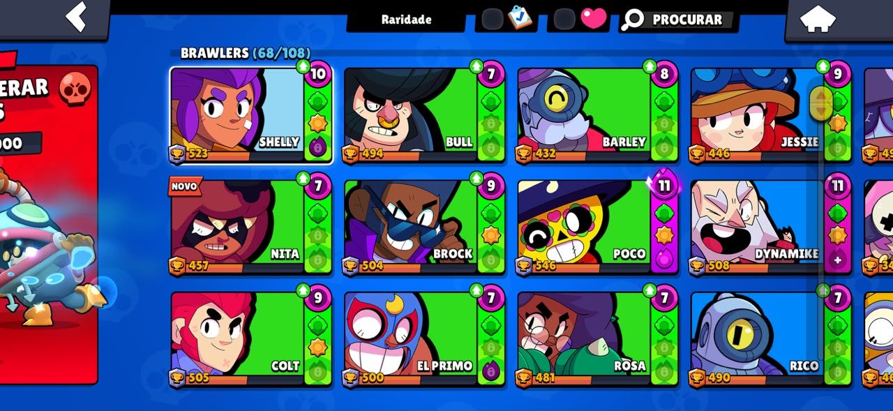 Conta 2018 Brawl Stars Com Shelly Stellar Pra Sair Logo!!!