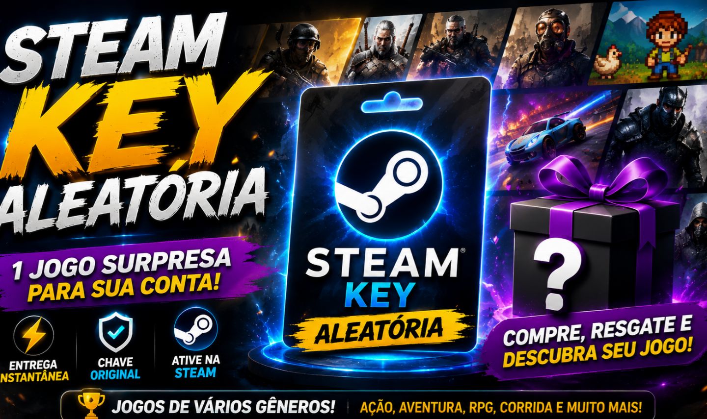 Chave Steam Aleatória Original | Resgate Imediato