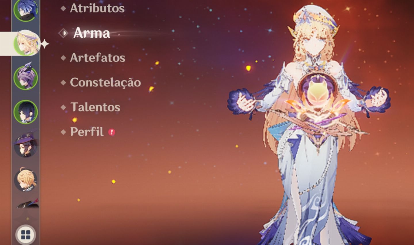 Conta de Genshin Impact com Furina C3, Citlali e assinatura, Nicole e muito mais