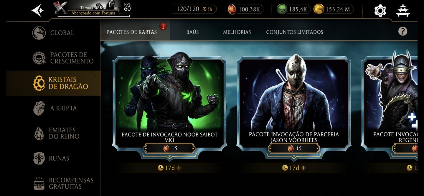 [20%DESCONTO]Contas com Almas Mortal Kombat Mobile