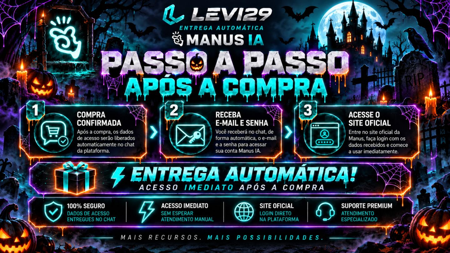 (MAIS BARATO) CONTA MANUS IA 1300 CRÉDITOS | ENTREGA AUTOMÁTICA