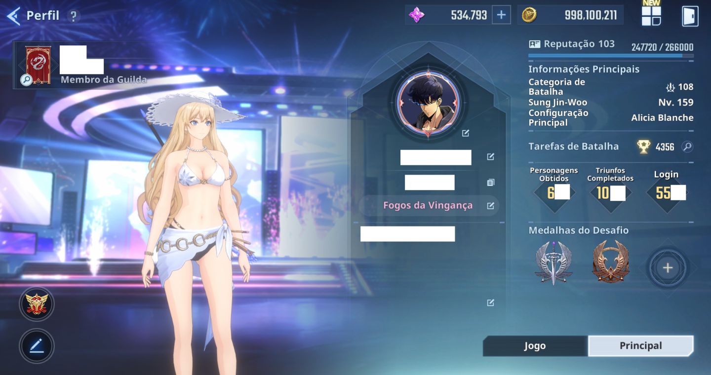 CONTA SOLO LEVELING ARISE MUITO RECURSO TODOS OS COLLABS