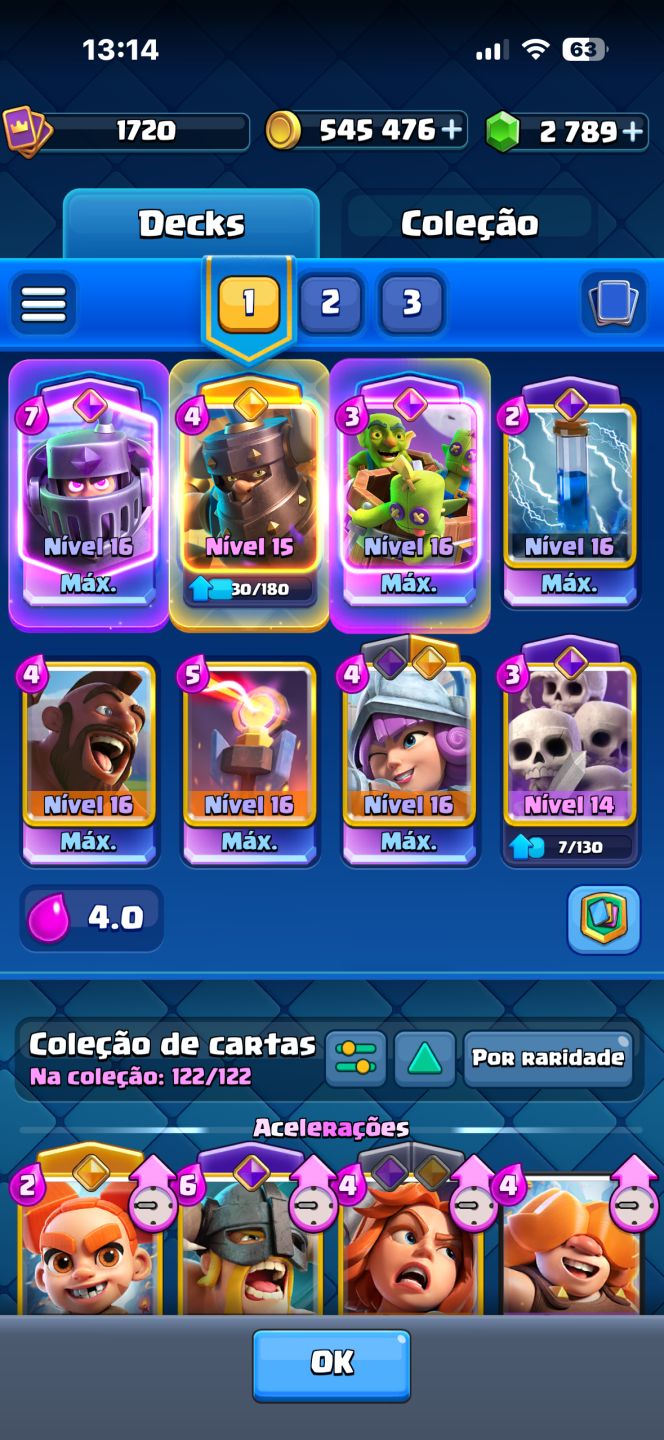 Conta Clash royale 12.600 troféus GEMADA