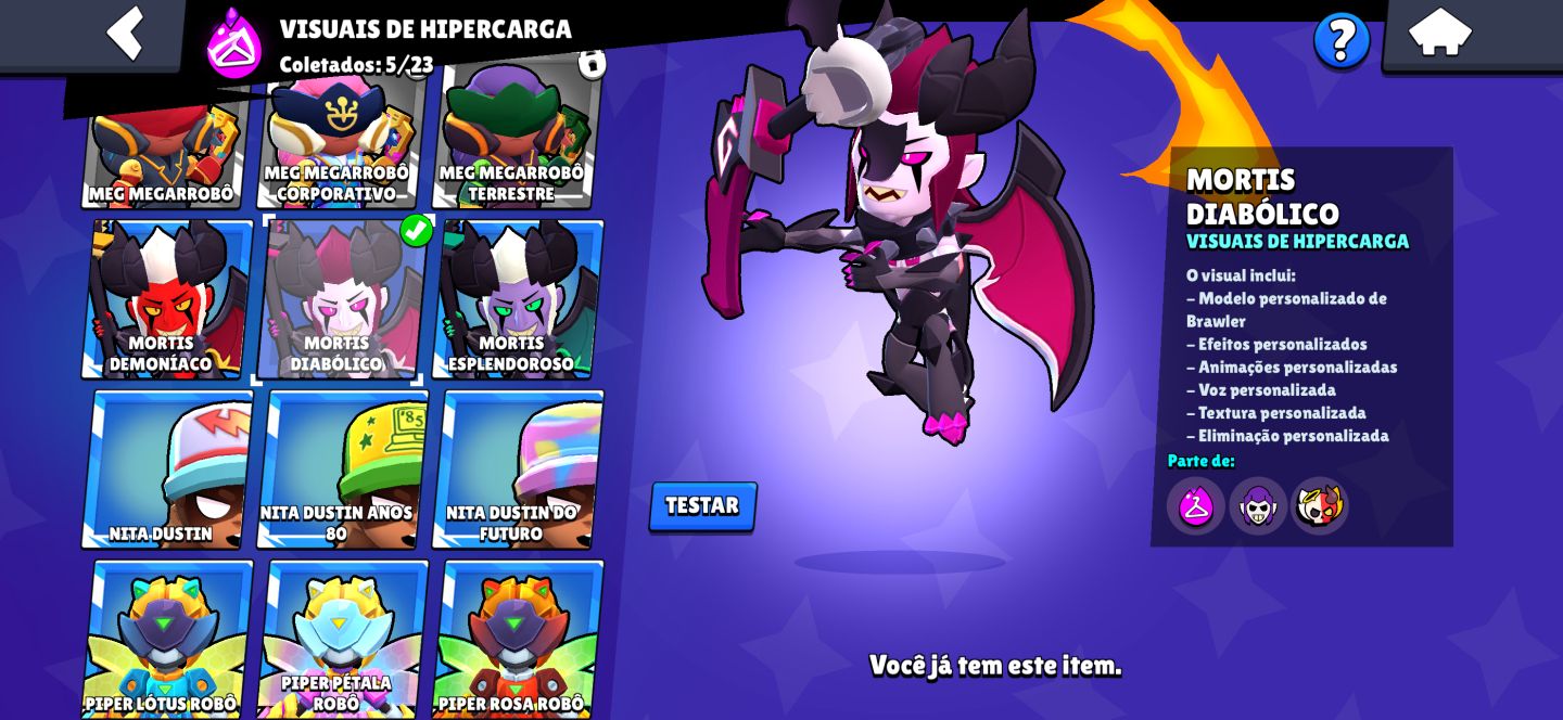 CONTA BRAWL STARS À VENDA 594 GEMAS MUITAS SKINS