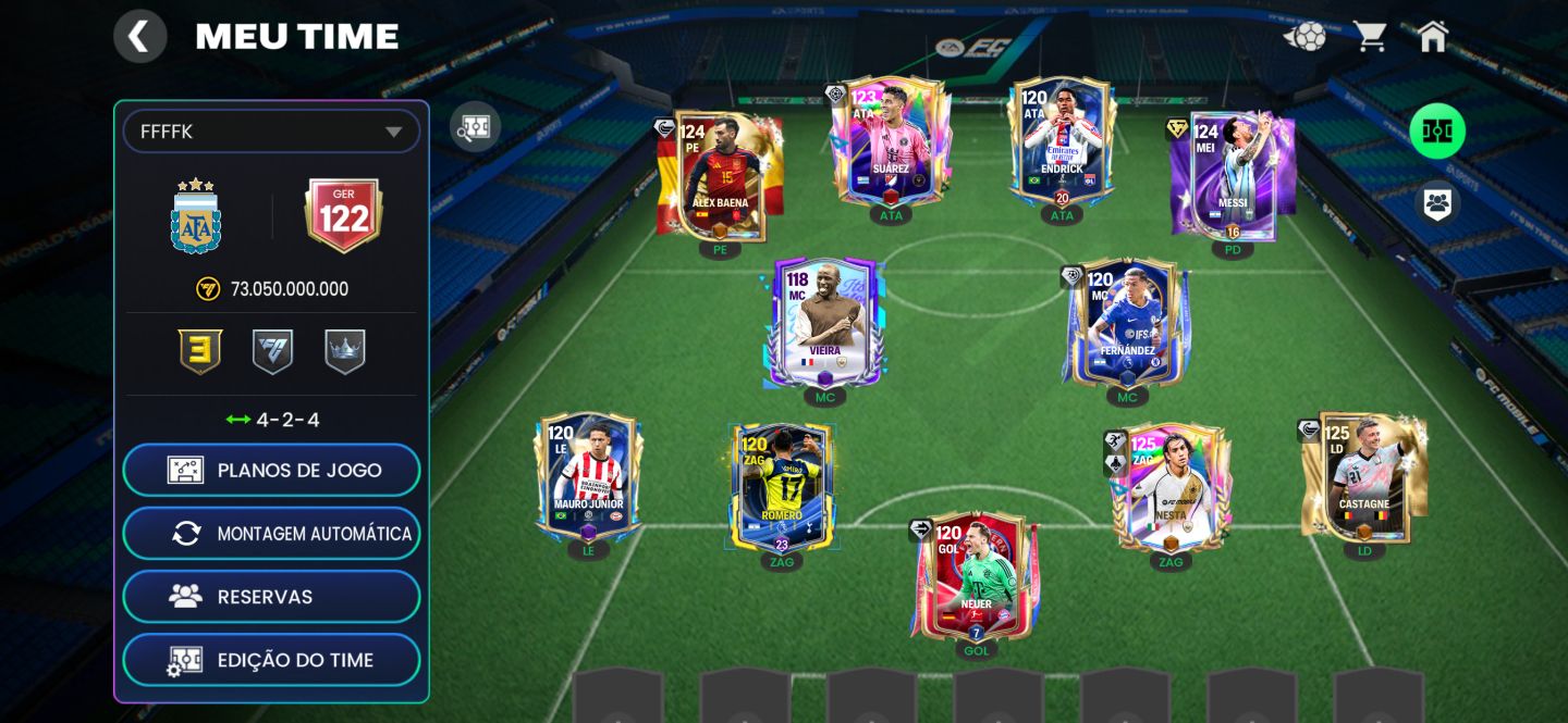 CONTA DE FC MOBILE GER 122 APENAS 1 NO ESTOQUE CORRA