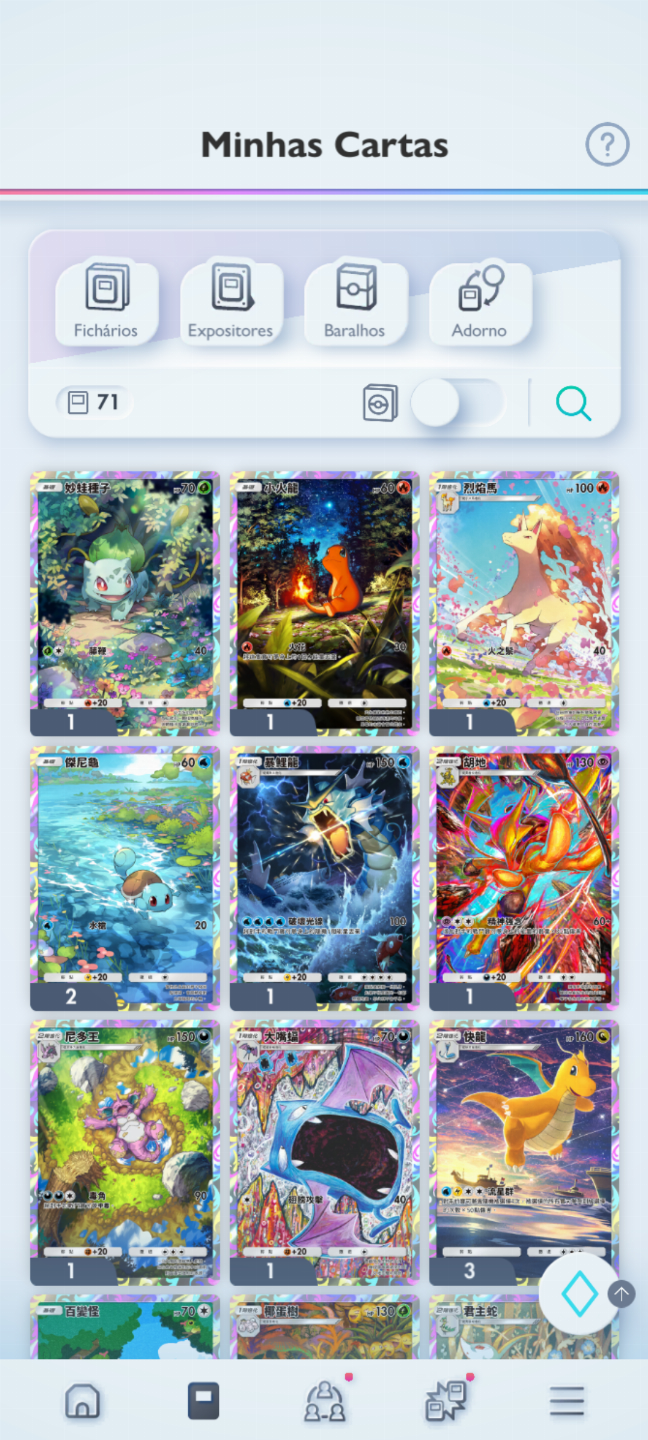 Conta Pokémon TCG - NV 35 com mais de 3k cartas, Doce Raro dourado PT BR e mais!