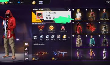 Free Fire Nível 61 | 2.328 Curtidas | 79 Emotes | Skins Raras