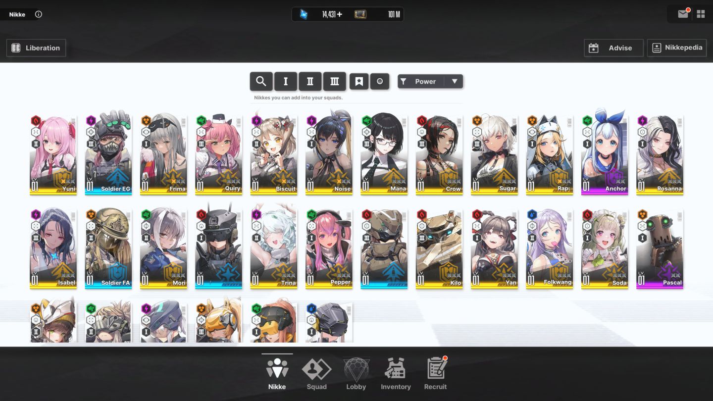 Conta de Nikke com Muitos Bonecos Limitados e 3 Skins de Gacha