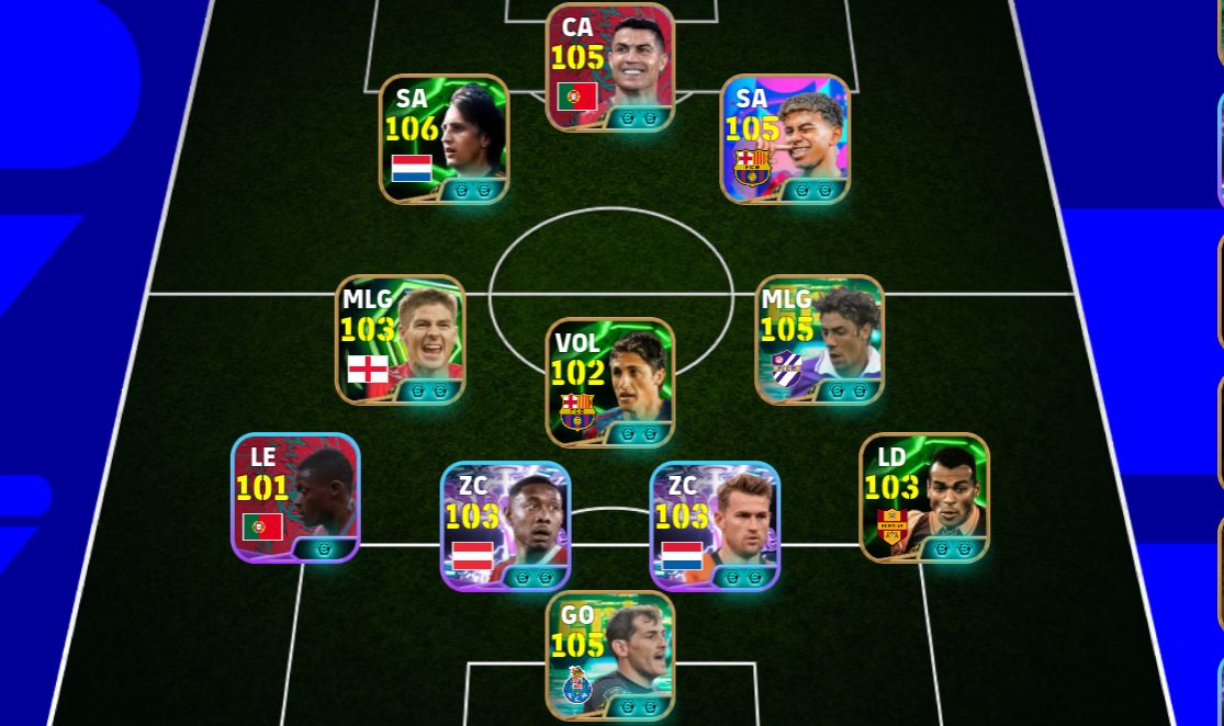 Conta de eFootball top com Cruyff e Lamine Yamal!!
