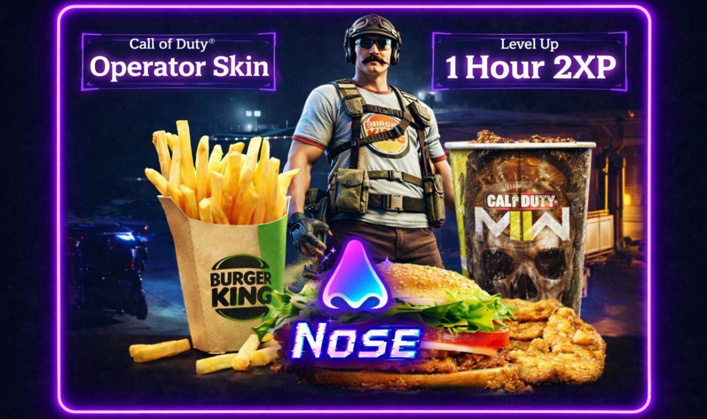COD MODERN WARFARE II E III 1 HR 2XP + SKIN DE OP DO BK