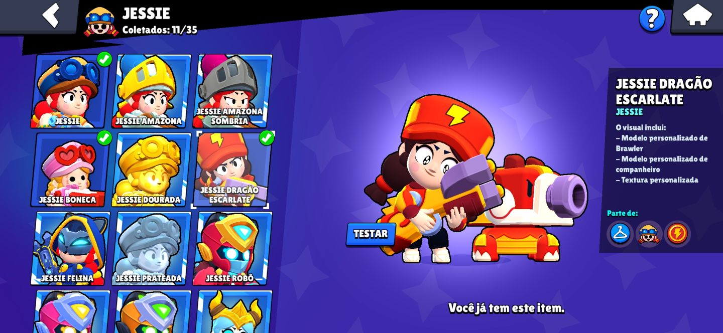CONTA BRAWL STARS EXCLUSIVA COM SKINS MUITO DESEJADAS...