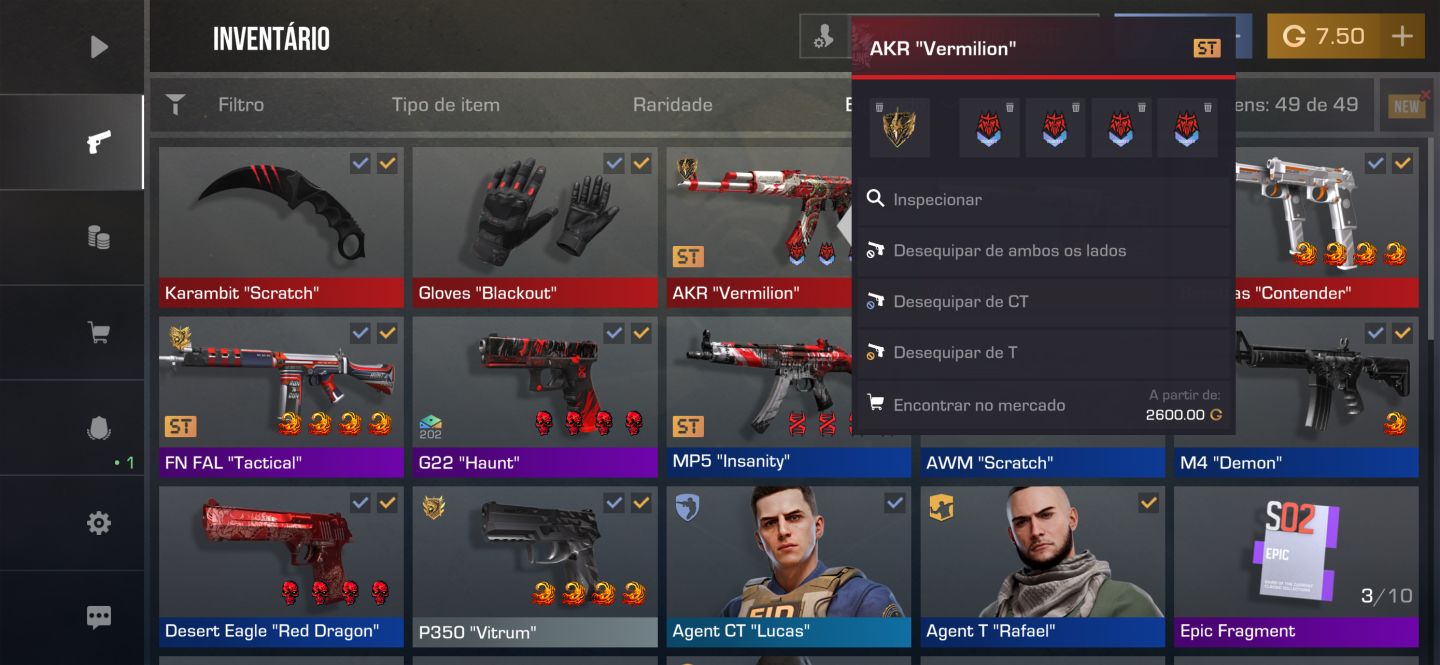 Conta de Standoff mais de 15k em gold
