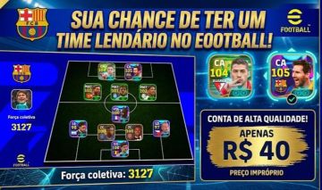 CONTA EFOOTBALL 3100+ FORÇA COLETIVA