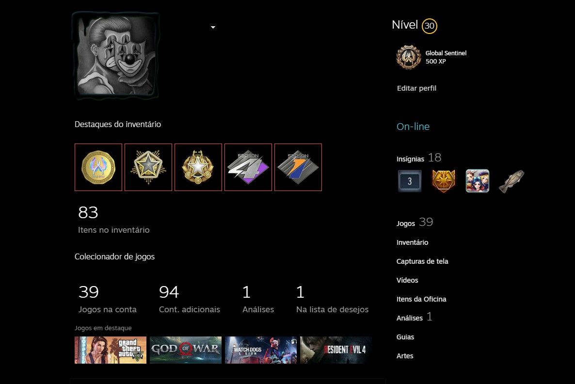 CS2 PRIME + PREMIER + MEDALHAS + LEVEL STEAM