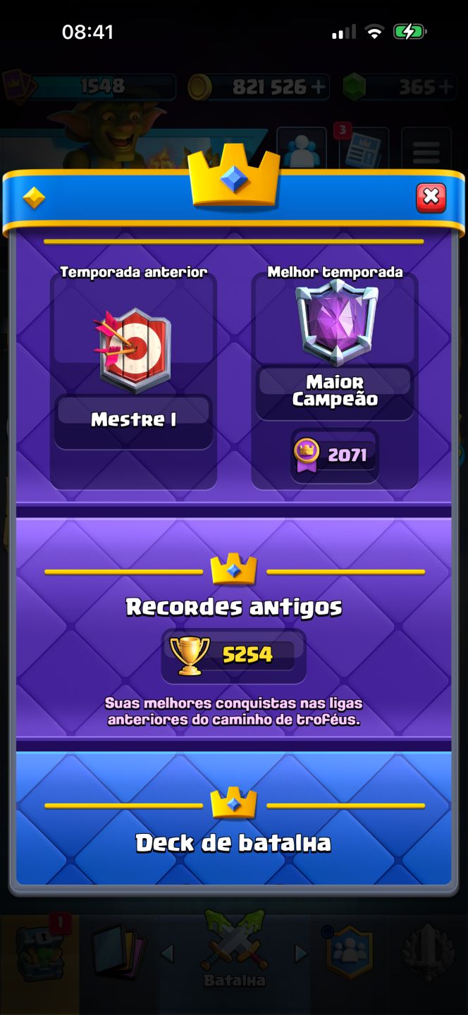Conta Clash Royale Antiga e Rara.