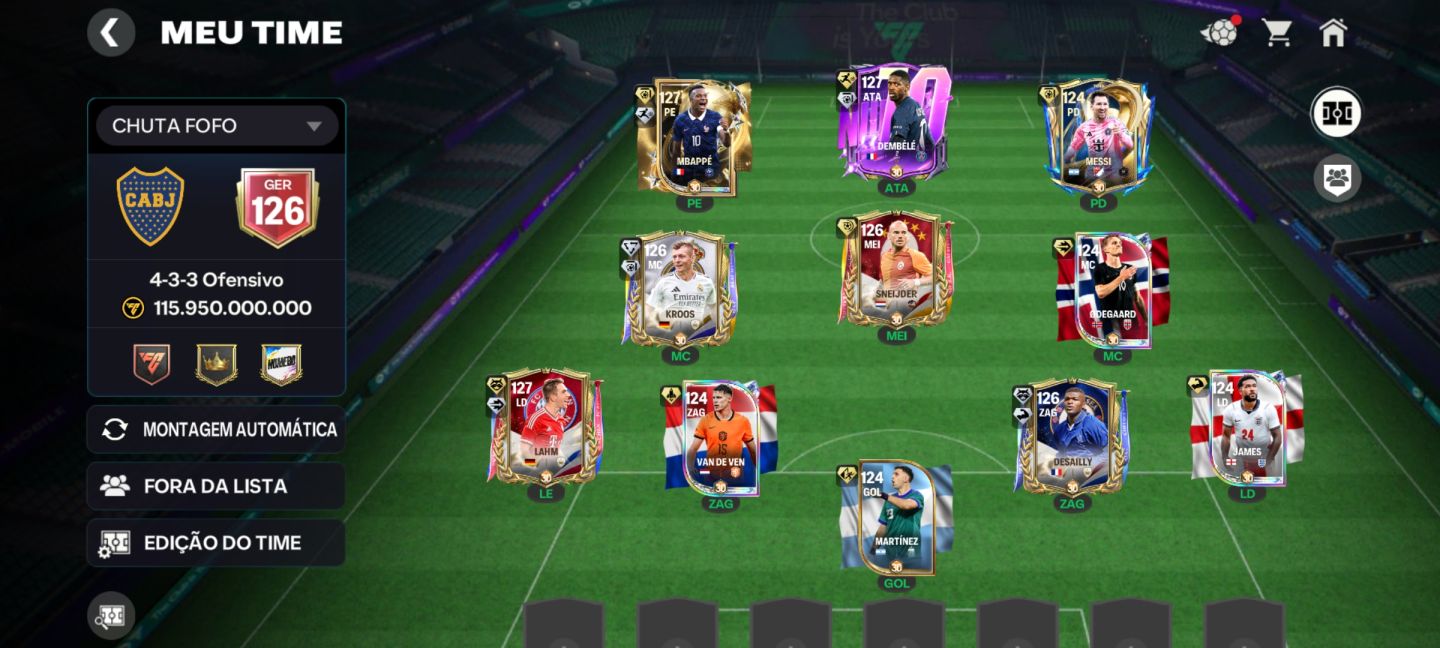 CONTA FC MOBILE GER 126 MELHORES JOGADORES KYLIAN MBAPPE,DEMBELE E MESSI