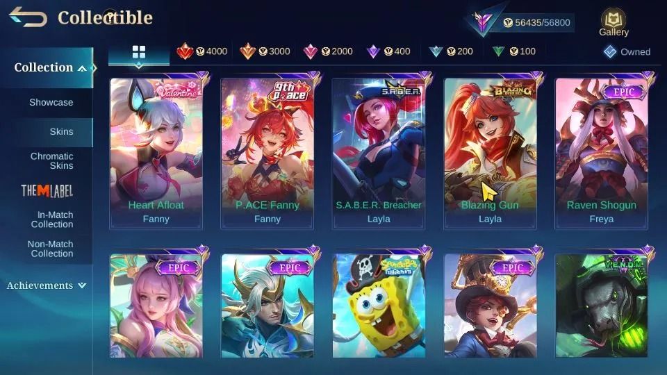 CONTA COM MUITA SKIN BOA - FULL EMBLEMAS