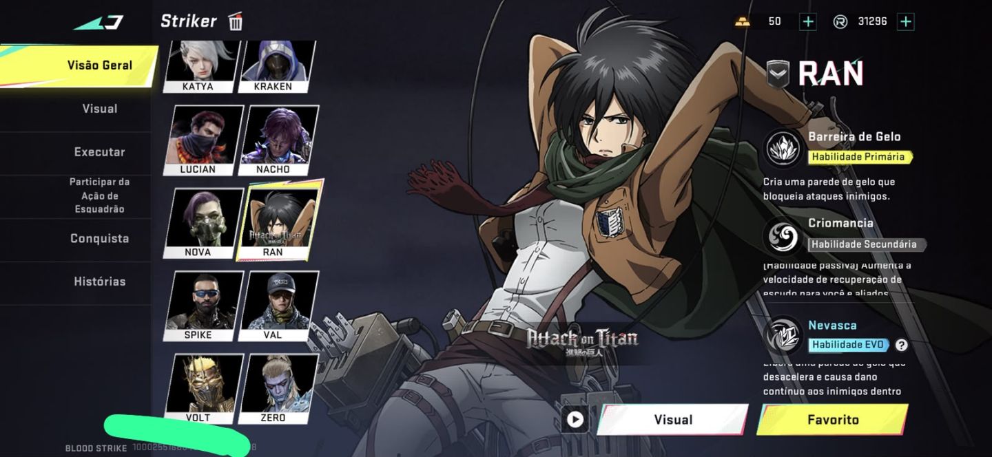 Conta de blood Strike com 3 Skins de facas