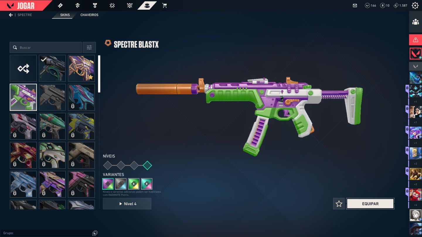 Acc Valorant top para iniciar ,17 + skins