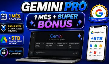 Gemini 3 Pro + 5TB + Veo 3.1 + Flow + Omni Flash - 30 Dias