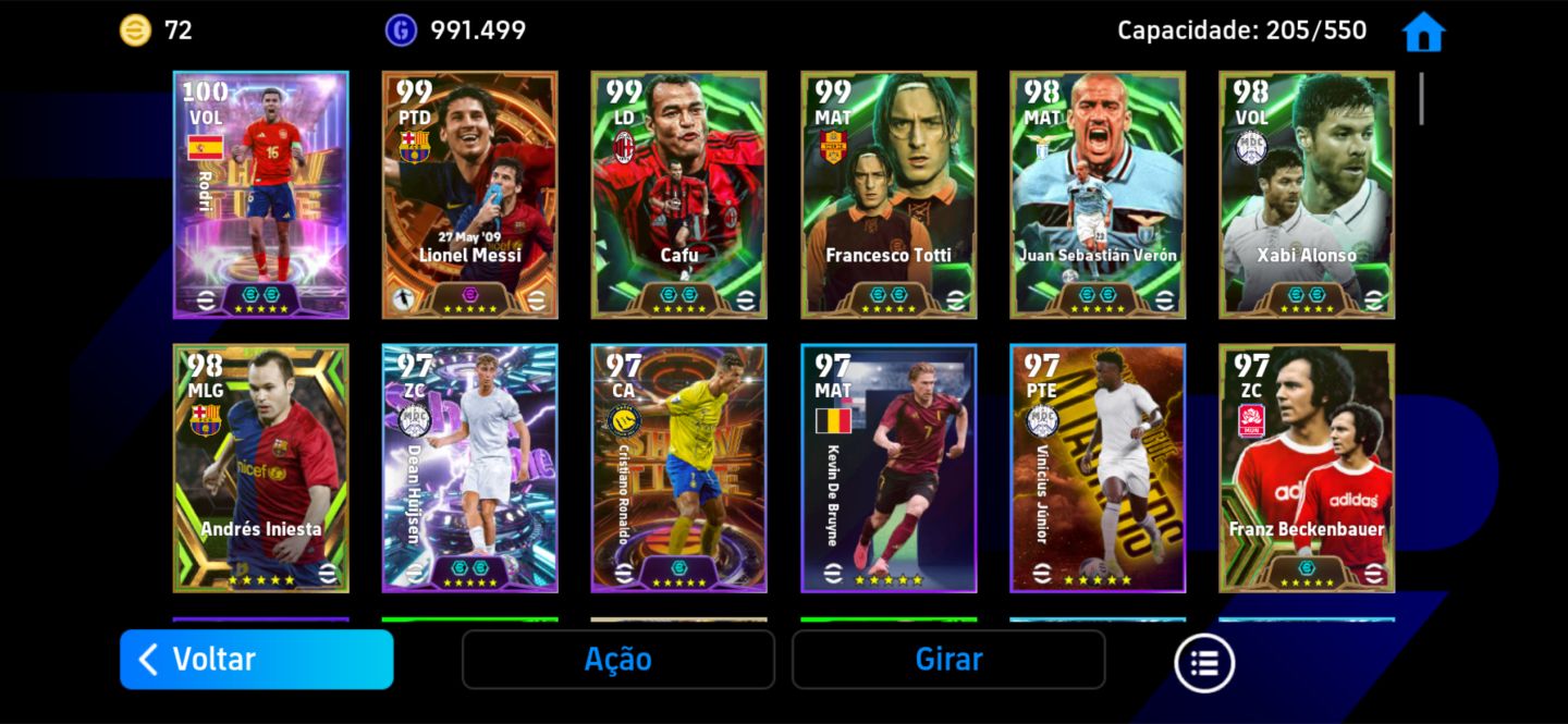 TIME EFOOTBALL MOBILE COM MESSI DA CHUTEIRA BIG TIME CR7 SHOW TIME E RODRI 106