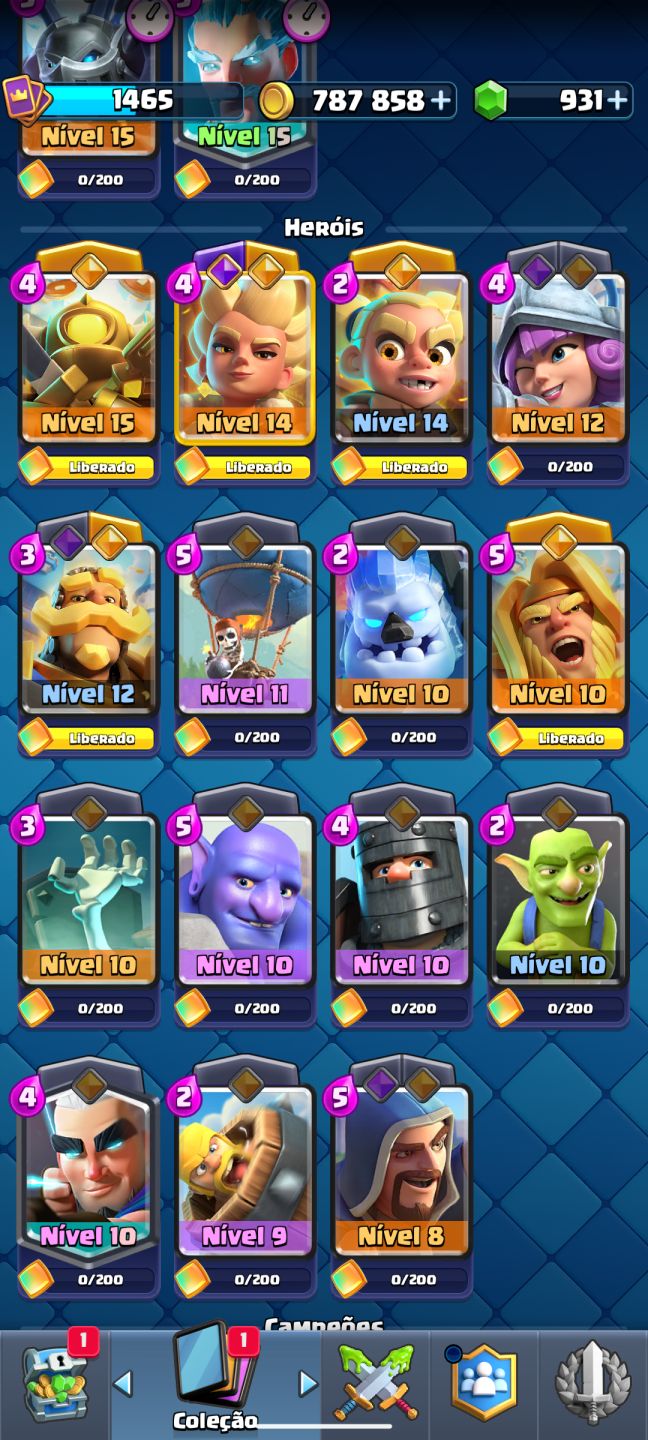 CONTA DE CLASH ROYALE SUPER BOA, MAIS DE 11K DE TROFÉUS. PREÇO A NEGÓCIAR