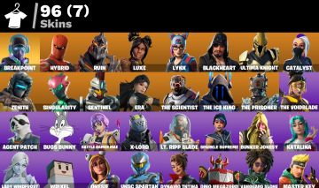 Conta de Fortnite com 96 Skins / Embananado / Lynx / Luxe / Tilted Teknique