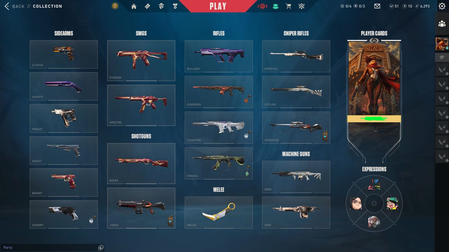 Promoção! 2K Gastos Conta Valorant: 4 Facas + 7 Vandals + 4 Phanthons