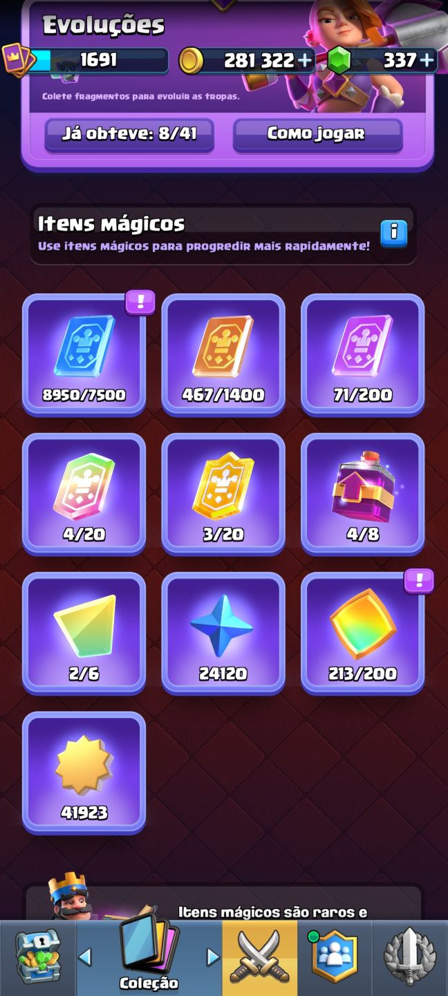 CONTA CLASH ROYALE ANTIGA E MUITO UPADA COM MUITAS CARTAS LVL 16 E COM RANKED