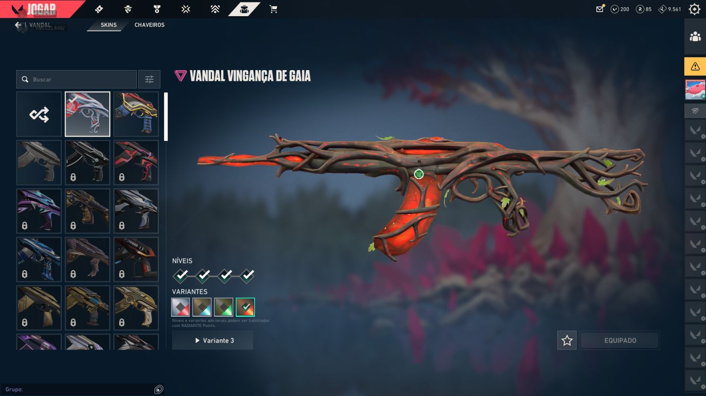 CONTA VALORANT LEVEL 73 - 1 PASSE + 6 ITENS DA LOJA