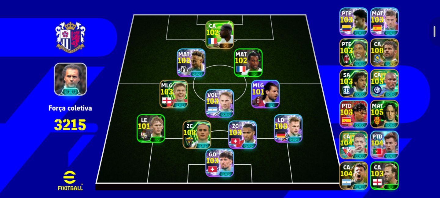 EFootball Mobile | Força 3220 MAX| Beckenbauer + Frank Lampard | 4 Divisão PvP